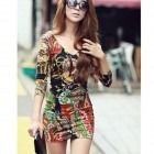 Vestido  Multicolorido Gola V